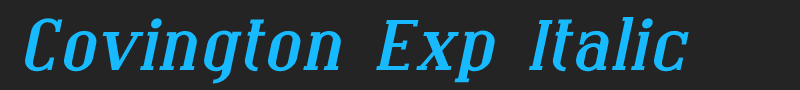 Covington Exp Italic font