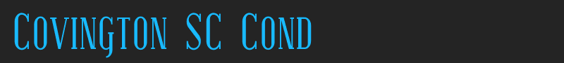 Covington SC Cond font