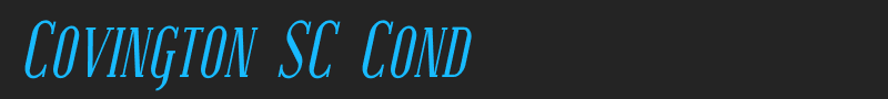 Covington SC Cond font