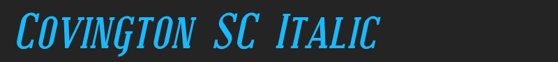 Covington SC Italic font