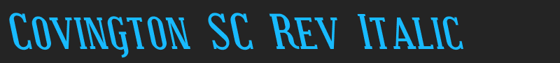 Covington SC Rev Italic font