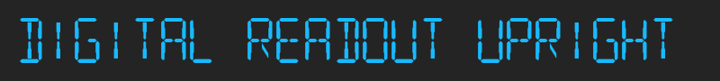 Digital Readout Upright font