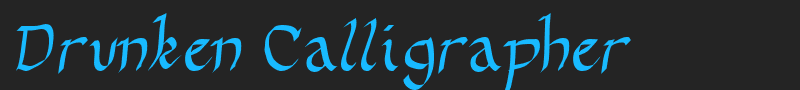 Drunken Calligrapher font