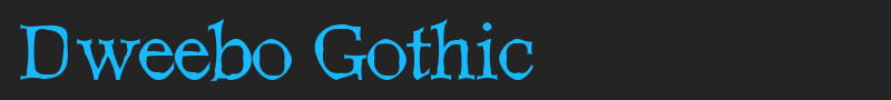 Dweebo Gothic font