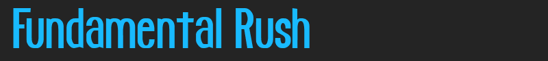 Fundamental Rush font