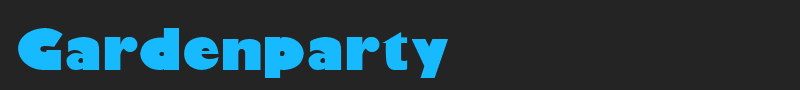 Gardenparty font