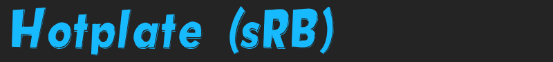 Hotplate (sRB) font