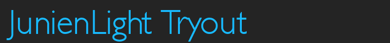 JunienLight Tryout font