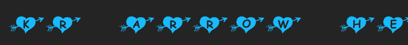 KR Arrow Heart font