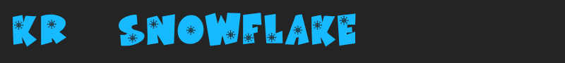 KR Snowflake font