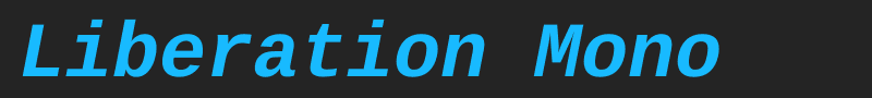 Liberation Mono font