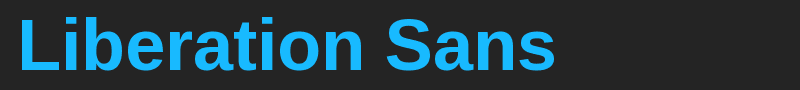 Liberation Sans font