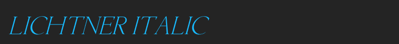 Lichtner Italic font