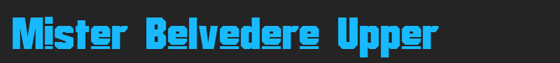 Mister Belvedere Upper font