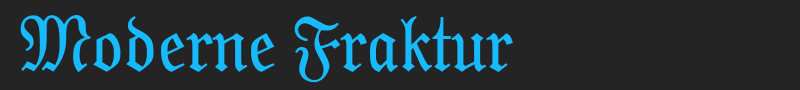 Moderne Fraktur font