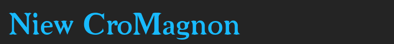 Niew CroMagnon font