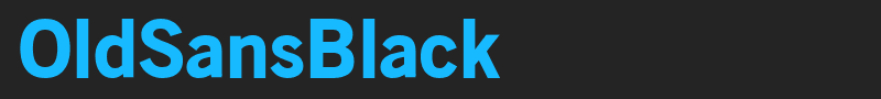 OldSansBlack font