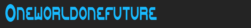 Oneworldonefuture font