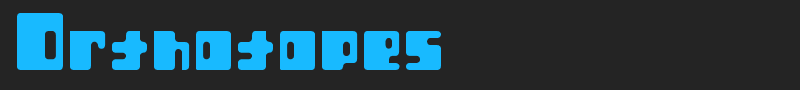 Orthotopes font