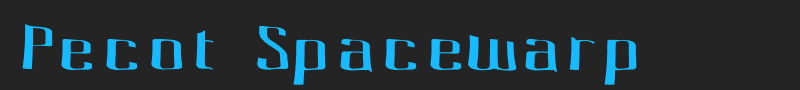 Pecot Spacewarp font