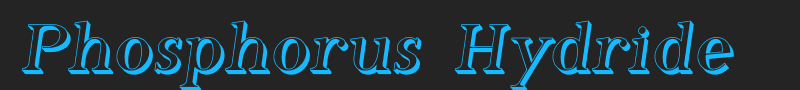 Phosphorus Hydride font