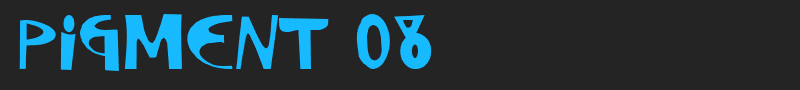 Pigment 08 font