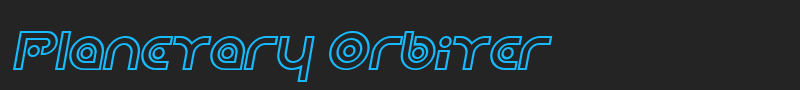 Planetary Orbiter font