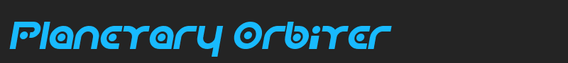 Planetary Orbiter font