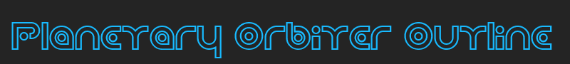 Planetary Orbiter Outline font