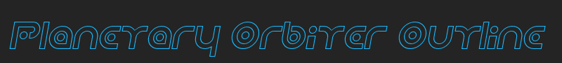 Planetary Orbiter Outline font