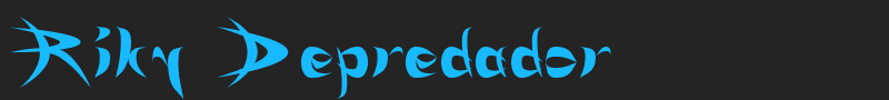 Riky Depredador font