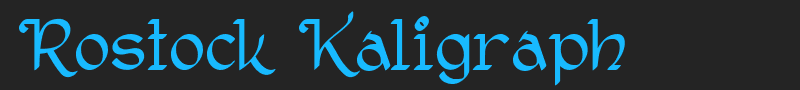 Rostock Kaligraph font