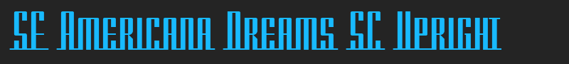 SF Americana Dreams SC Upright font