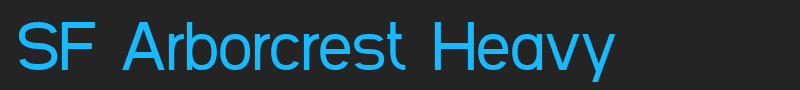 SF Arborcrest Heavy font