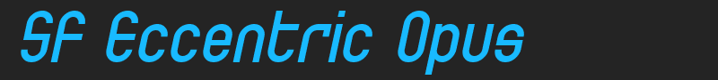 SF Eccentric Opus font