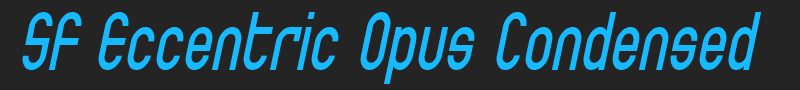 SF Eccentric Opus Condensed font