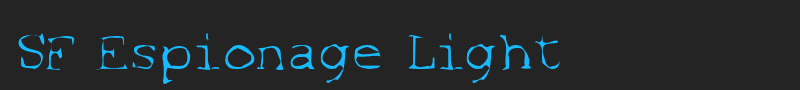 SF Espionage Light font