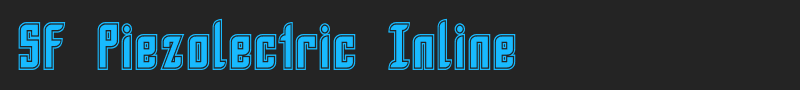 SF Piezolectric Inline font