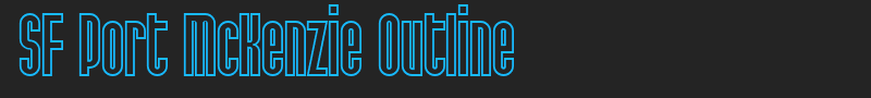 SF Port McKenzie Outline font