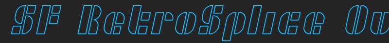 SF RetroSplice Outline font