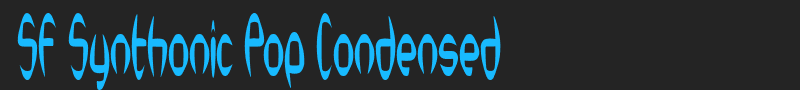 SF Synthonic Pop Condensed font