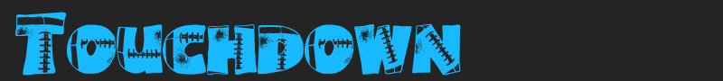 Touchdown font