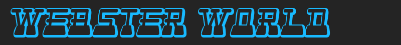 Webster World font