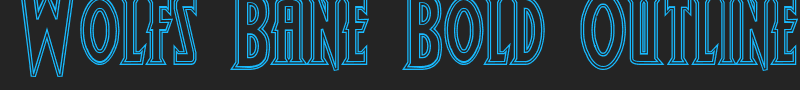 Wolfs Bane Bold Outline Outline font