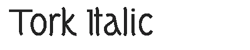 The Tork Italic Font