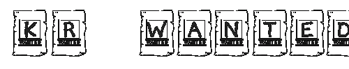 The KR Wanted! Font