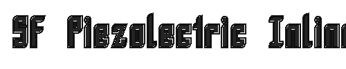 The SF Piezolectric Inline Font