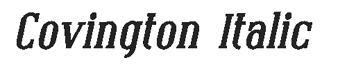 The Covington Italic Font